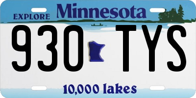 MN license plate 930TYS