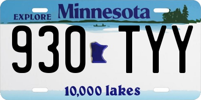 MN license plate 930TYY