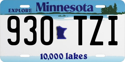 MN license plate 930TZI