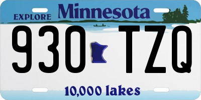 MN license plate 930TZQ