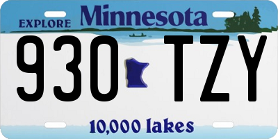 MN license plate 930TZY