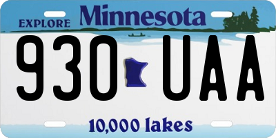 MN license plate 930UAA