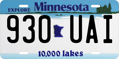 MN license plate 930UAI