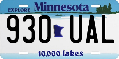 MN license plate 930UAL