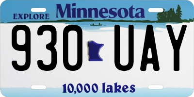 MN license plate 930UAY