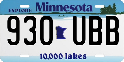 MN license plate 930UBB