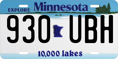 MN license plate 930UBH