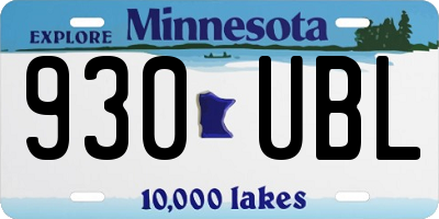 MN license plate 930UBL