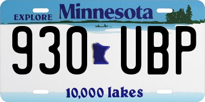 MN license plate 930UBP