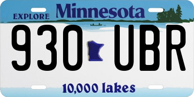 MN license plate 930UBR