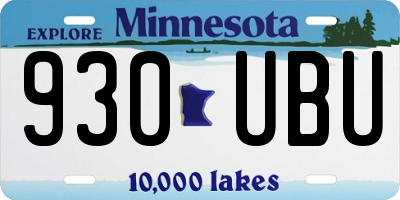 MN license plate 930UBU
