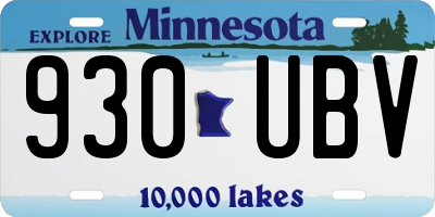 MN license plate 930UBV