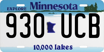 MN license plate 930UCB