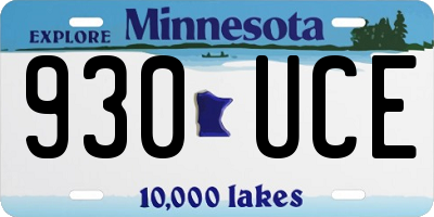 MN license plate 930UCE