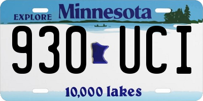 MN license plate 930UCI