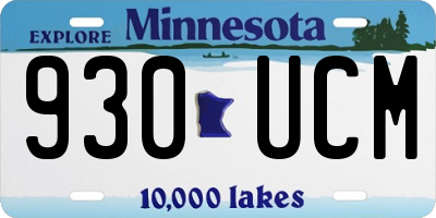 MN license plate 930UCM