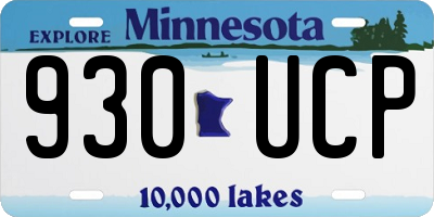 MN license plate 930UCP