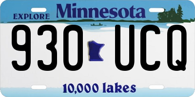 MN license plate 930UCQ