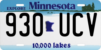 MN license plate 930UCV