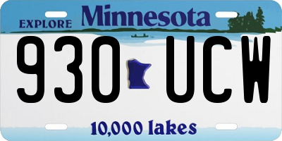 MN license plate 930UCW