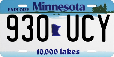 MN license plate 930UCY