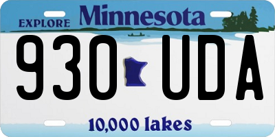 MN license plate 930UDA