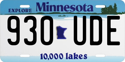 MN license plate 930UDE