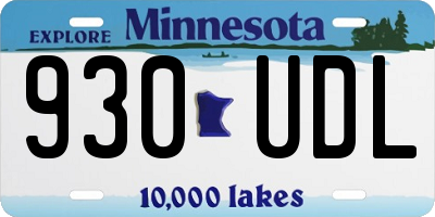 MN license plate 930UDL