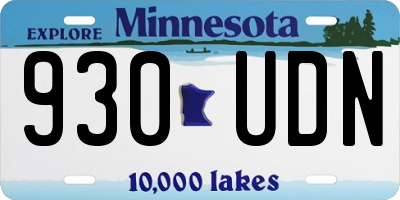 MN license plate 930UDN