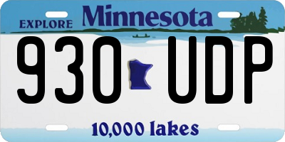 MN license plate 930UDP