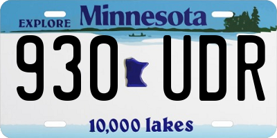 MN license plate 930UDR