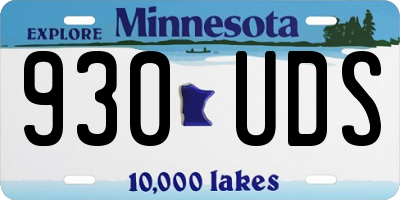 MN license plate 930UDS