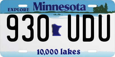 MN license plate 930UDU