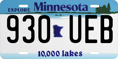 MN license plate 930UEB