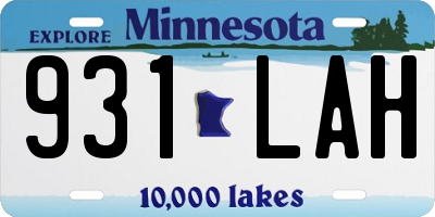 MN license plate 931LAH