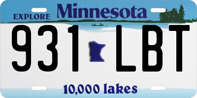MN license plate 931LBT