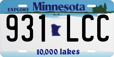 MN license plate 931LCC