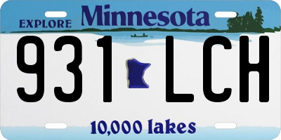 MN license plate 931LCH