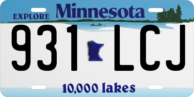 MN license plate 931LCJ