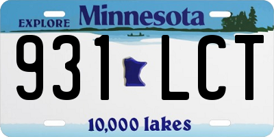 MN license plate 931LCT