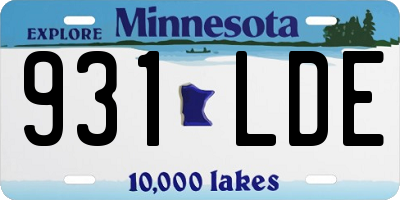 MN license plate 931LDE