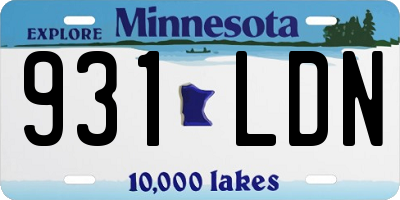 MN license plate 931LDN
