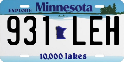 MN license plate 931LEH