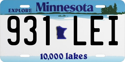MN license plate 931LEI