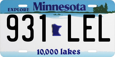 MN license plate 931LEL