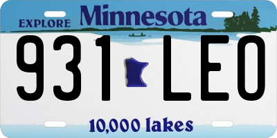 MN license plate 931LEO