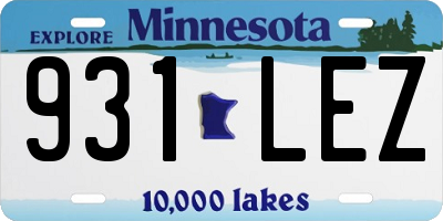 MN license plate 931LEZ