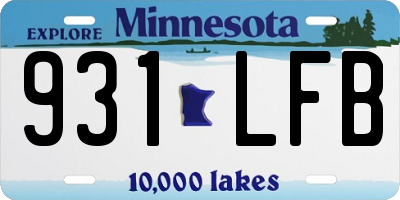 MN license plate 931LFB