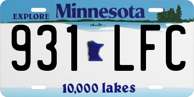 MN license plate 931LFC