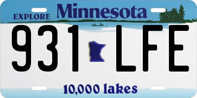 MN license plate 931LFE